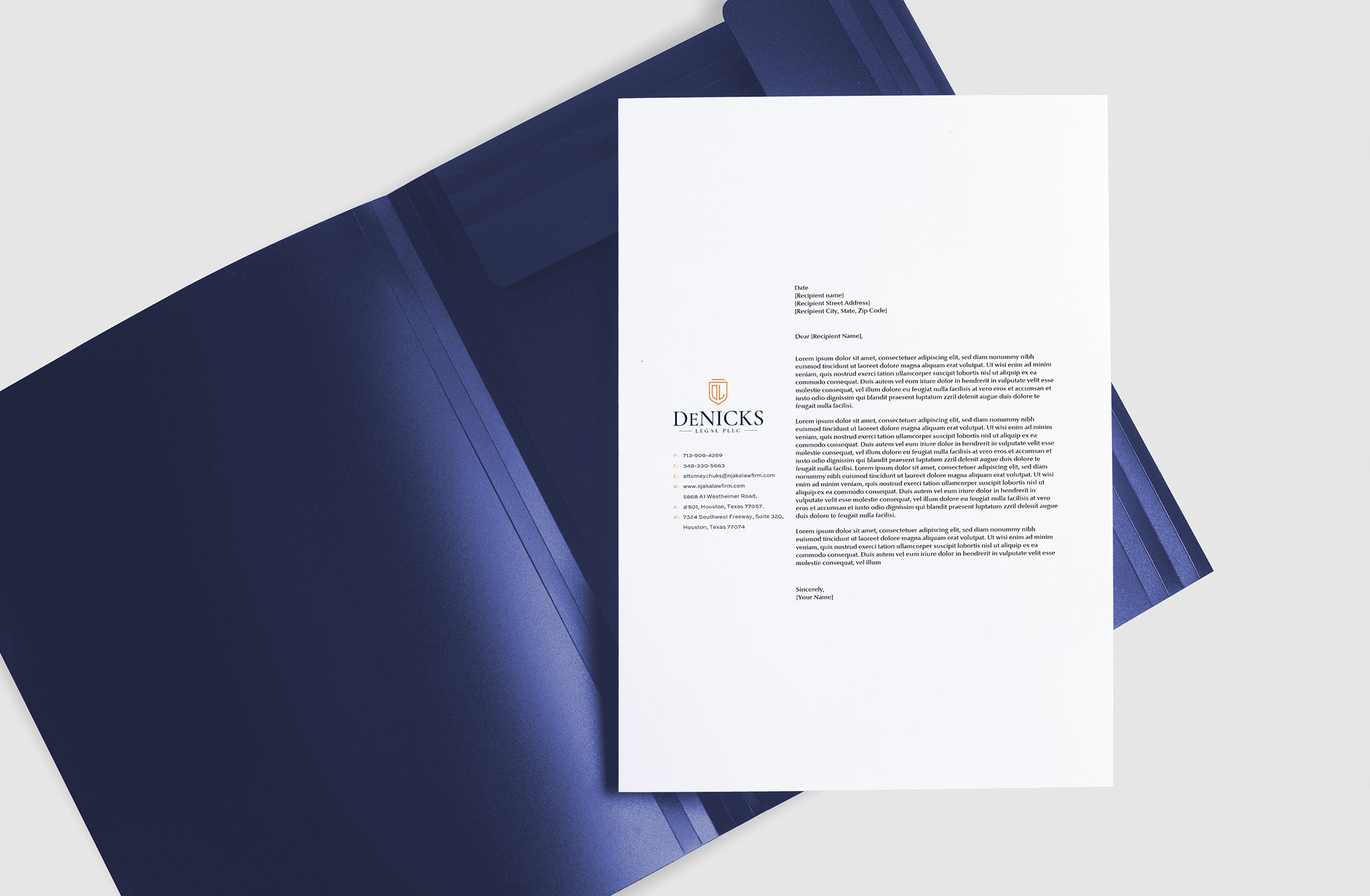 Stationery design for a law firm